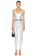 Alexandre Vauthier Bodysuit in Platinum, view 5, click to view large image.