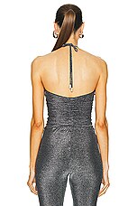 Alexandre Vauthier Halter Top in Silver, view 3, click to view large image.
