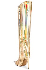 Alexandre Vauthier Metallic Boot in Macaron, view 3, click to view large image.