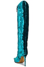 Alexandre Vauthier Velvet 105 Boot in Emerald, view 3, click to view large image.