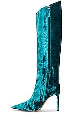 Alexandre Vauthier Velvet 105 Boot in Emerald, view 5, click to view large image.
