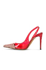 Alexandre Vauthier Vinyl 105 Pump in Red, view 5, click to view large image.