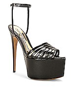 Alexandre Vauthier Patent 150 Sandal in Black, view 2, click to view large image.