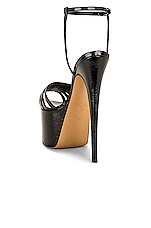 Alexandre Vauthier Patent 150 Sandal in Black, view 3, click to view large image.