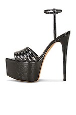 Alexandre Vauthier Patent 150 Sandal in Black, view 5, click to view large image.