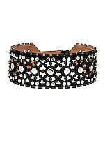 ALAÏA Perforated &amp; Studs Belt in Noir, view 2, click to view large image.