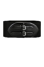 ALAÏA Corset Elastic Belt in Noir, view 1, click to view large image.