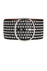 ALAÏA Ovale Belt in Noir, view 1, click to view large image.