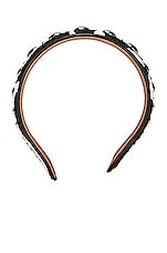 ALAÏA Headband in Blanc & Noir, view 1, click to view large image.