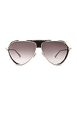 ALAÏA Aviator Sunglasses in Silver, view 1, click to view large image.