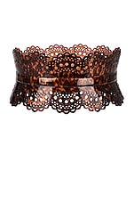 ALAÏA Bustier Belt in Marron, view 2, click to view large image.