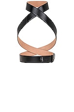 ALAÏA One Piece Leather Belt in Noir, view 1, click to view large image.