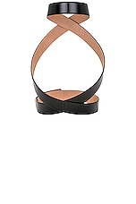 ALAÏA One Piece Leather Belt in Noir, view 2, click to view large image.