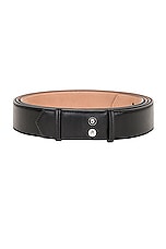 ALAÏA One Piece Leather Belt in Noir, view 3, click to view large image.
