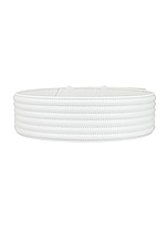 ALAÏA Padded Belt in Blanc, view 2, click to view large image.