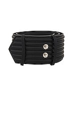 ALAÏA Padded Belt in Noir, view 3, click to view large image.