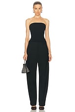ALAÏA Strapless Jumpsuit in Noir, view 1, click to view large image.