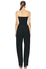 ALAÏA Strapless Jumpsuit in Noir, view 3, click to view large image.