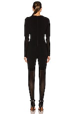ALAÏA Knit Jumpsuit in Noir, view 4, click to view large image.