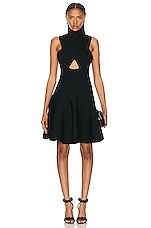 ALAÏA Circular Dress in Noir, view 1, click to view large image.