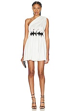 ALAÏA Deesse Mini Dress in Blanc, view 1, click to view large image.