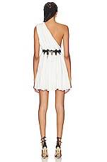 ALAÏA Deesse Mini Dress in Blanc, view 3, click to view large image.