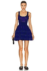 ALAÏA Crinoline Dress in Bleu Royal, view 1, click to view large image.