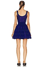 ALAÏA Crinoline Dress in Bleu Royal, view 3, click to view large image.