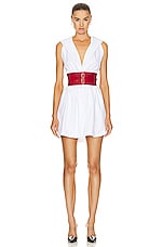 ALAÏA Hooded Dress in Blanc, view 1, click to view large image.