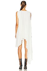 ALAÏA Draped Dress in Blanc, view 5, click to view large image.