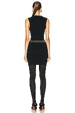 ALAÏA Mini Dress in Noir ALA?A, view 3, click to view large image.