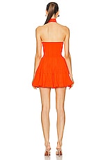 ALAÏA Crinoline Dress in Orange Fluo, view 3, click to view large image.