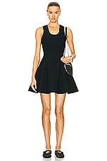 ALAÏA Croco Dress in Noir, view 1, click to view large image.