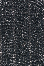 ALAÏA Sequin Crino Dress in Marine & Argent, view 4, click to view large image.