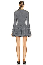ALAÏA Crinoline Dress in Gris Chine, view 3, click to view large image.