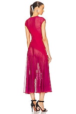 ALAÏA Twisted Dress in Bougainville, view 4, click to view large image.