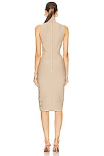 ALAÏA Band Dress in Camel Clair, view 3, click to view large image.