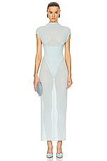 ALAÏA Corset Dress in Ciel, view 1, click to view large image.
