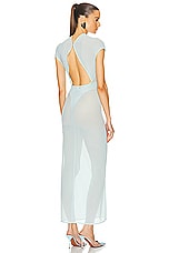 ALAÏA Corset Dress in Ciel, view 3, click to view large image.
