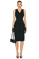 ALAÏA Vest Dress in Noir Alaia, view 1, click to view large image.