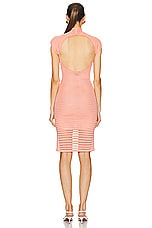 ALAÏA Back Cut Dress in Rose, view 4, click to view large image.