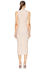 ALAÏA Ruched Sheer Dress in 492 A Completer, view 3, click to view large image.