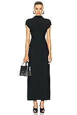 ALAÏA Corset Dress in Noir ALA?A, view 2, click to view large image.