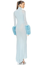  ALA&Iuml;A Ruffle Dress in Ciel, view 3, click to view large image.