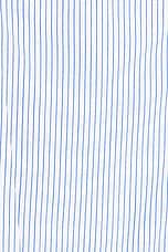 ALAÏA Mini Skater Dress in Blanc & Bleu, view 4, click to view large image.