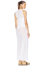 ALAÏA Maxi Dress in Blanc, view 3, click to view large image.