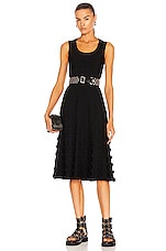 ALAÏA Sleeveless Midi Dress in Noir, view 1, click to view large image.