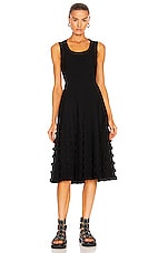 ALAÏA Sleeveless Midi Dress in Noir, view 2, click to view large image.