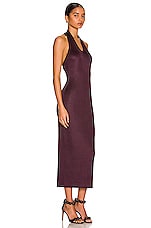 ALAÏA Edition 1986 Mid Length Dress in Aubergine, view 2, click to view large image.