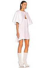 ALAÏA Sleeveless Hooded Dress in Blanc, view 3, click to view large image.